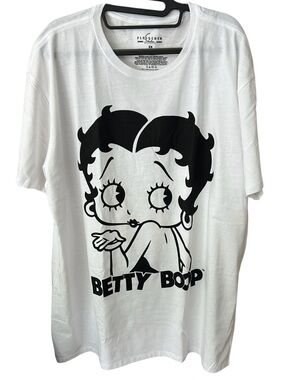 Fleischer Studios Betty Boop Unisex Graphic Tee 2XL White
